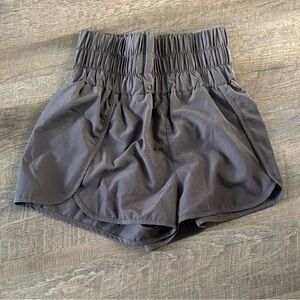 Elegant Charcoal High-Waisted Shorts